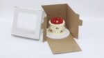 Square White Cake Boxes with Clear Windows for 8,10,12 Inch - 图片 2