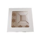 Hot-selling square 10*10*5 Inch 5-piece Muffin Box with Window
