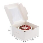 Wholesale Cake Boxes Various Sizes White Bakery Boxes Sqpuare Pastry Cake Boxes with Window - 图片 2