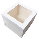 In Stock White Cardboard Cake Box with Clear Window for Cakes, Bread, Pastries and Baking Products - 图片 3