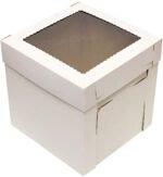 Square White Cake Boxes with Clear Windows for 8,10,12 Inch - 图片 4