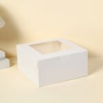 Wholesale Cake Boxes Various Sizes White Bakery Boxes Sqpuare Pastry Cake Boxes with Window - 图片 5