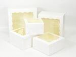 Wholesale Cake Boxes Various Sizes White Bakery Boxes Sqpuare Pastry Cake Boxes with Window - 图片 3